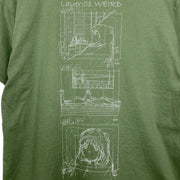 Serial Experiments Lain x messa Lain Iwakura The Green Room T-Shirt in Military Green - official product photo 6