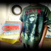 Serial Experiments Lain x messa Lain Iwakura The Green Room T-Shirt in Military Green - official product photo 7