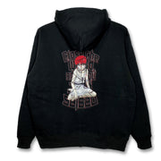 Serial Experiments Lain x messa Lain Iwakura Wired Maiden Embroidered Zip Hoodie in Black - official product photo 1
