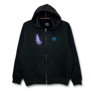 Serial Experiments Lain x messa Lain Iwakura Wired Maiden Embroidered Zip Hoodie in Black - official product photo 2