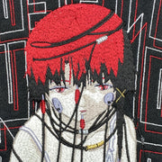 Serial Experiments Lain x messa Lain Iwakura Wired Maiden Embroidered Zip Hoodie in Black - official product photo 4