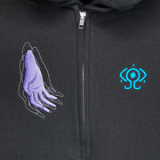 Serial Experiments Lain x messa Lain Iwakura Wired Maiden Embroidered Zip Hoodie in Black - official product photo 5