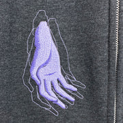 Serial Experiments Lain x messa Lain Iwakura Wired Maiden Embroidered Zip Hoodie in Sumi - official product photo 6