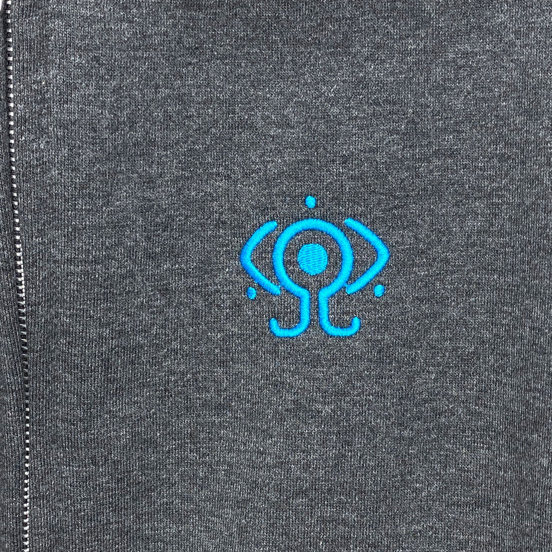 Serial Experiments Lain x messa Lain Iwakura Wired Maiden Embroidered Zip Hoodie in Sumi - official product photo 7