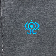 Serial Experiments Lain x messa Lain Iwakura Wired Maiden Embroidered Zip Hoodie in Sumi - official product photo 7