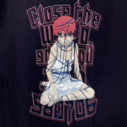 Serial Experiments Lain x messa Lain Iwakura Wired Maiden T-Shirt in Black - official product photo 3
