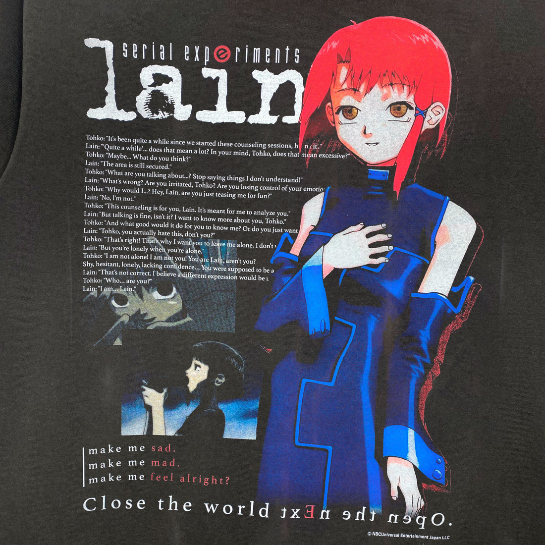 Serial Experiments Lain x messa PS Persona Lain T-Shirt in Sumi - official product photo 2
