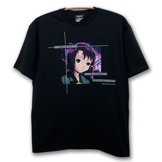 Serial Experiments Lain x messa PS SU Lain Iwakura T-Shirt in Black - official product photo 1