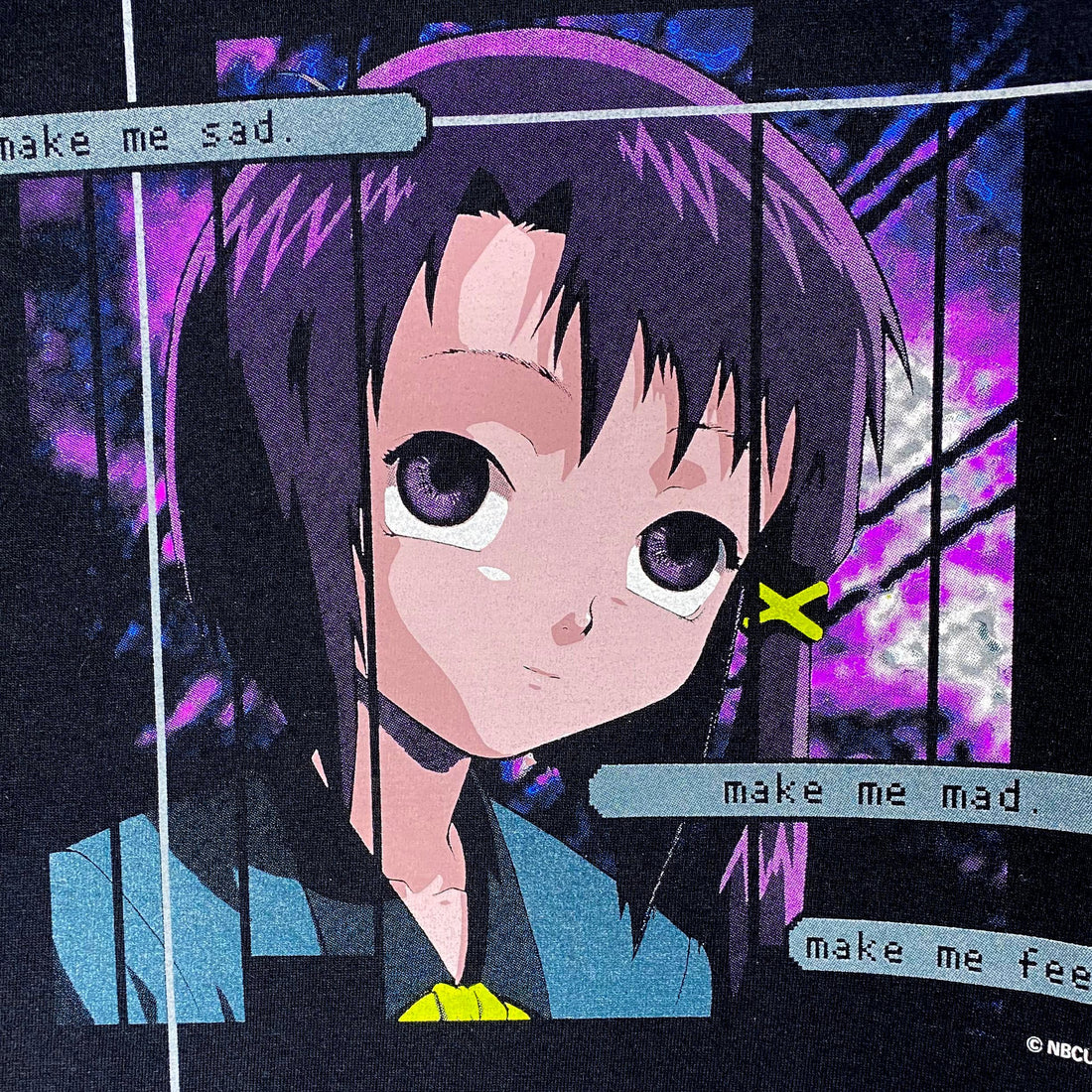 Serial Experiments Lain x messa PS SU Lain Iwakura T-Shirt in Black - official product photo 3