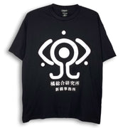 Serial Experiments Lain x messa Tachibana Research Institute Shimbashi Office T-Shirt in Black - official product photo 1