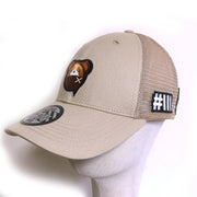 Serial Experiments Lain x NUMBER 3 Lain Bear Icon Embroidered Mesh Cap in Beige - official product photo 3