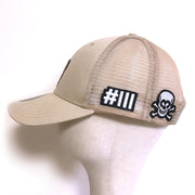 Serial Experiments Lain x NUMBER 3 Lain Bear Icon Embroidered Mesh Cap in Beige - official product photo 4