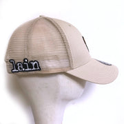 Serial Experiments Lain x NUMBER 3 Lain Bear Icon Embroidered Mesh Cap in Beige - official product photo 6