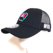 Serial Experiments Lain x NUMBER 3 Lain Bear Icon Embroidered Mesh Cap in Black - official product photo 3