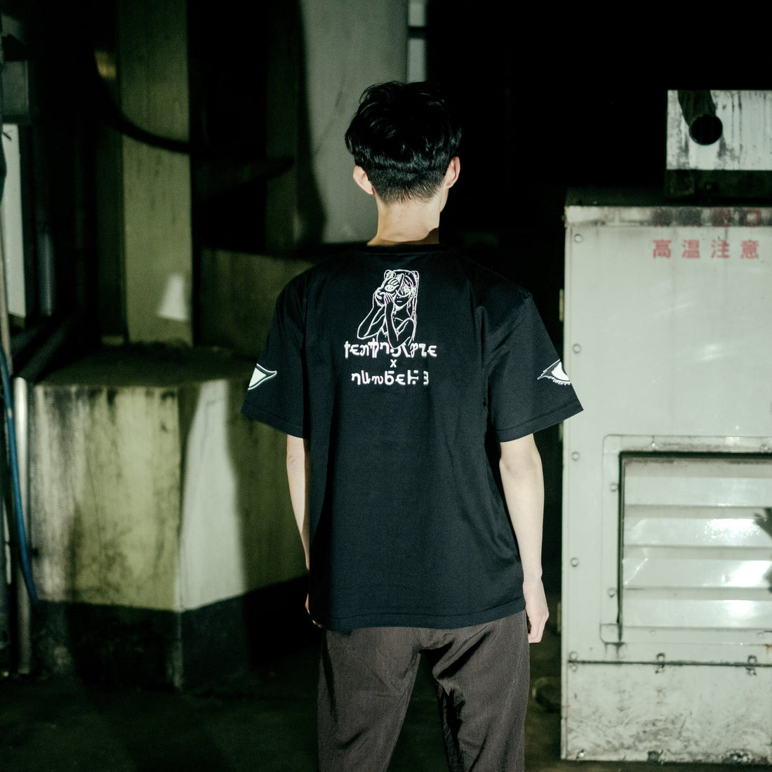 TEXHNOLYZE x NUMBER 3 Ran Behind the Mask T-Shirt in Black - official product photo 8