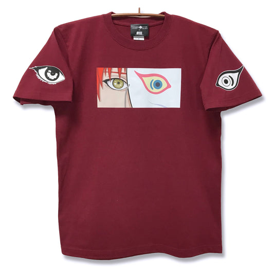 TEXHNOLYZE x NUMBER 3 Ran Behind the Mask T-Shirt in Burgundy - official product photo 1