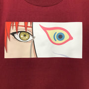 TEXHNOLYZE x NUMBER 3 Ran Behind the Mask T-Shirt in Burgundy - official product photo 3