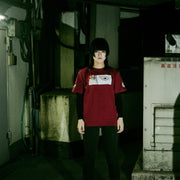 TEXHNOLYZE x NUMBER 3 Ran Behind the Mask T-Shirt in Burgundy - official product photo 5