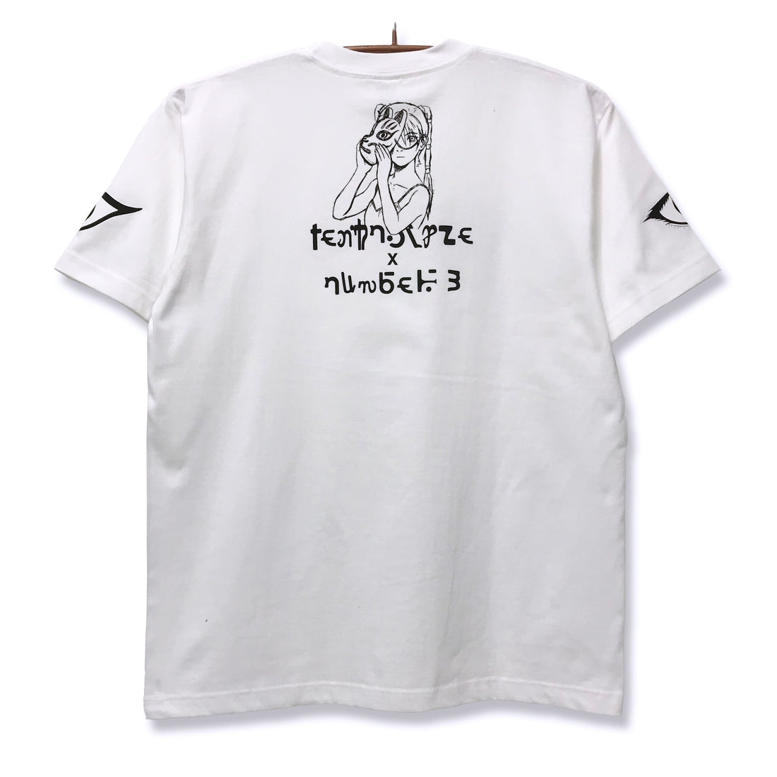 TEXHNOLYZE x NUMBER 3 Ran Behind the Mask T-Shirt in White - official product photo 2
