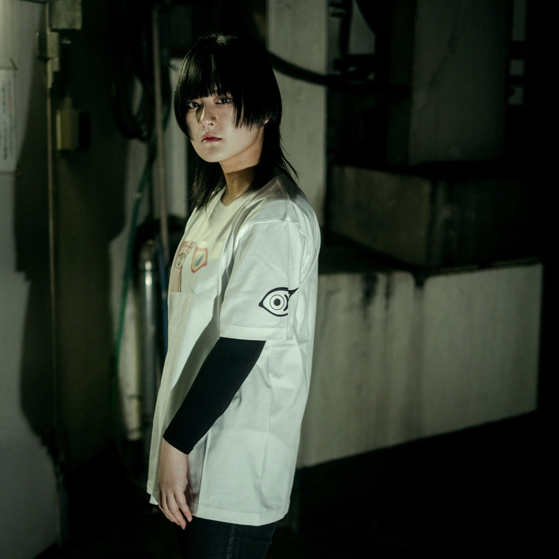 TEXHNOLYZE x NUMBER 3 Ran Behind the Mask T-Shirt in White - official product photo 7