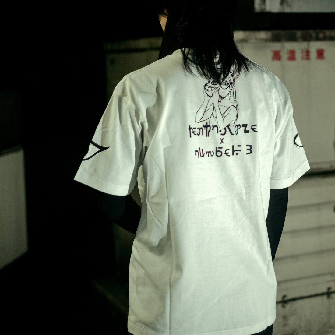 TEXHNOLYZE x NUMBER 3 Ran Behind the Mask T-Shirt in White - official product photo 8