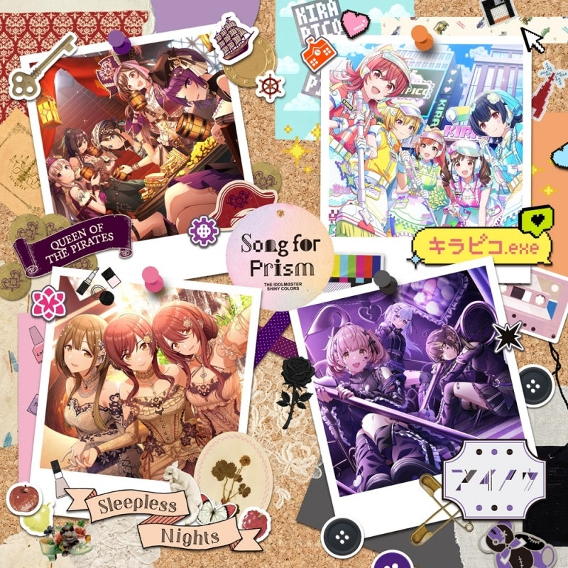 THE IDOLM@STER SHINY COLORS Song for Prism QUEEN OF THE PIRATES / Kirapico.exe / Sleepless Nights / I Know CD cover