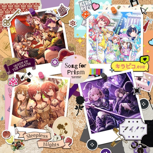 THE IDOLM@STER SHINY COLORS Song for Prism QUEEN OF THE PIRATES / Kirapico.exe / Sleepless Nights / I Know CD cover