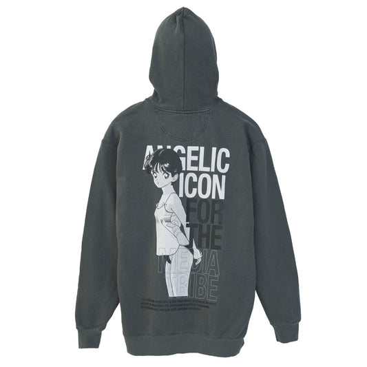 U-jin x beauty:beast x messa Angel Touch Pullover Hoodie in Charcoal - official product photo 1