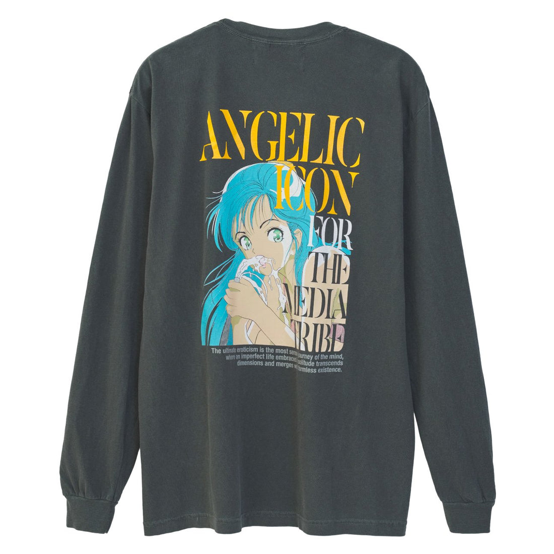 U-jin x beauty:beast x messa Facial Long-Sleeve T-Shirt in Charcoal - official product photo 1