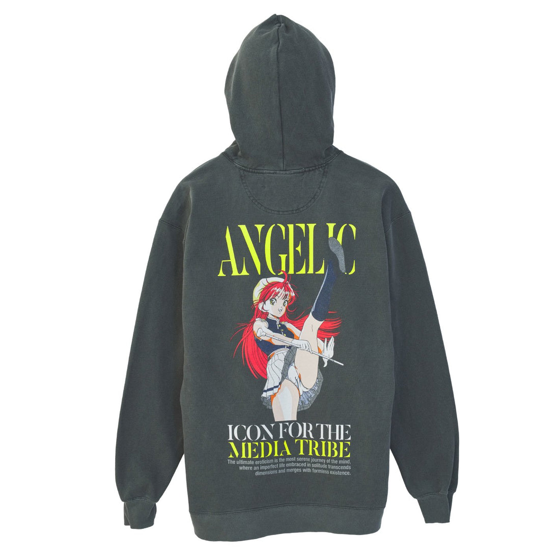 U-jin x beauty:beast x messa Lift Your Legs High Pullover Hoodie in Charcoal - official product photo 1