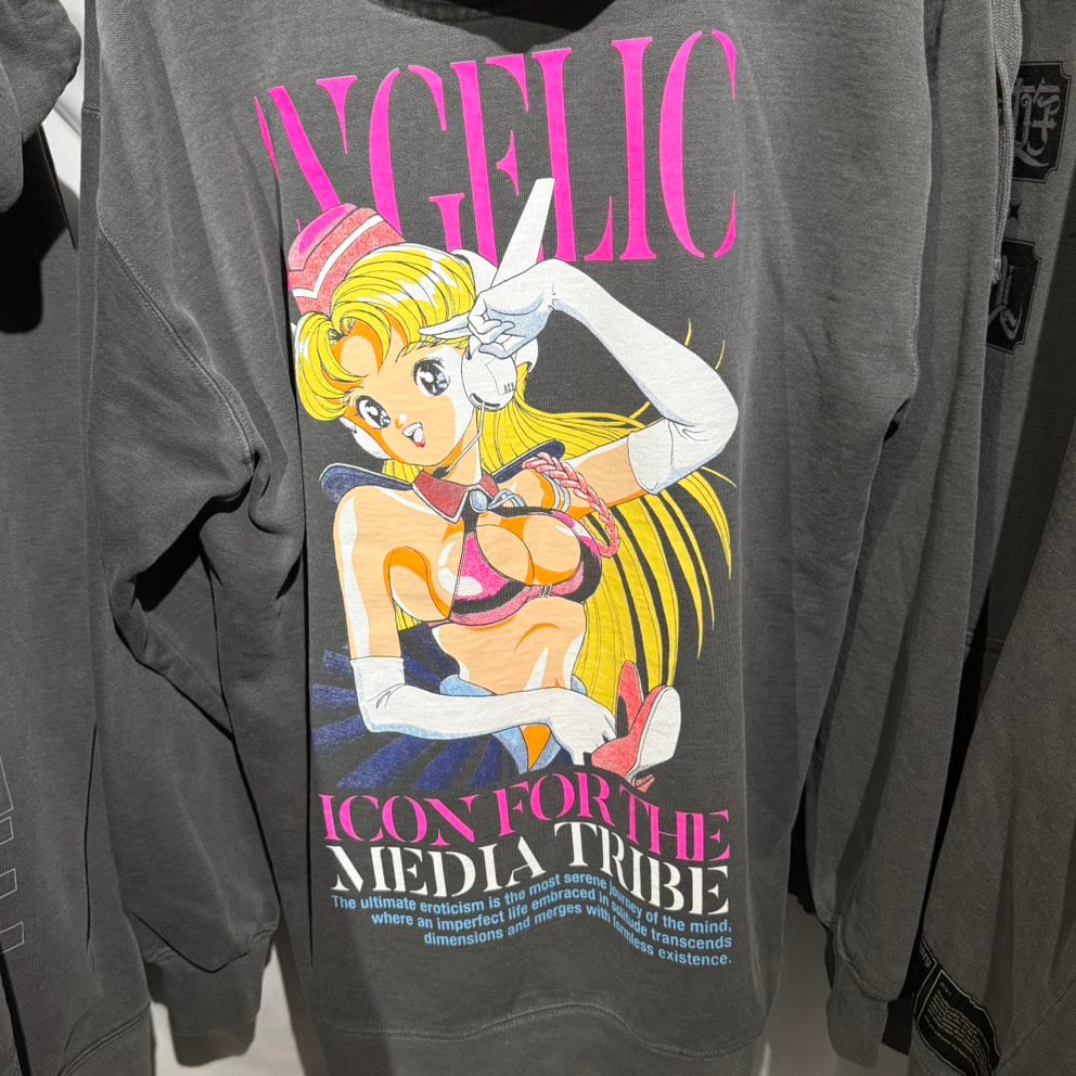 U-jin x beauty:beast x messa Sailor Angel Pullover Hoodie in Charcoal - official product photo 3