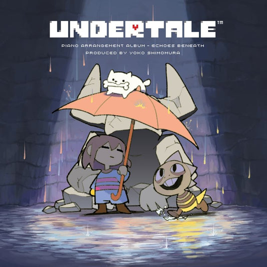 UNDERTALE Echoes Beneath piano arrangement album CD cover illustrated by Temmie Chang